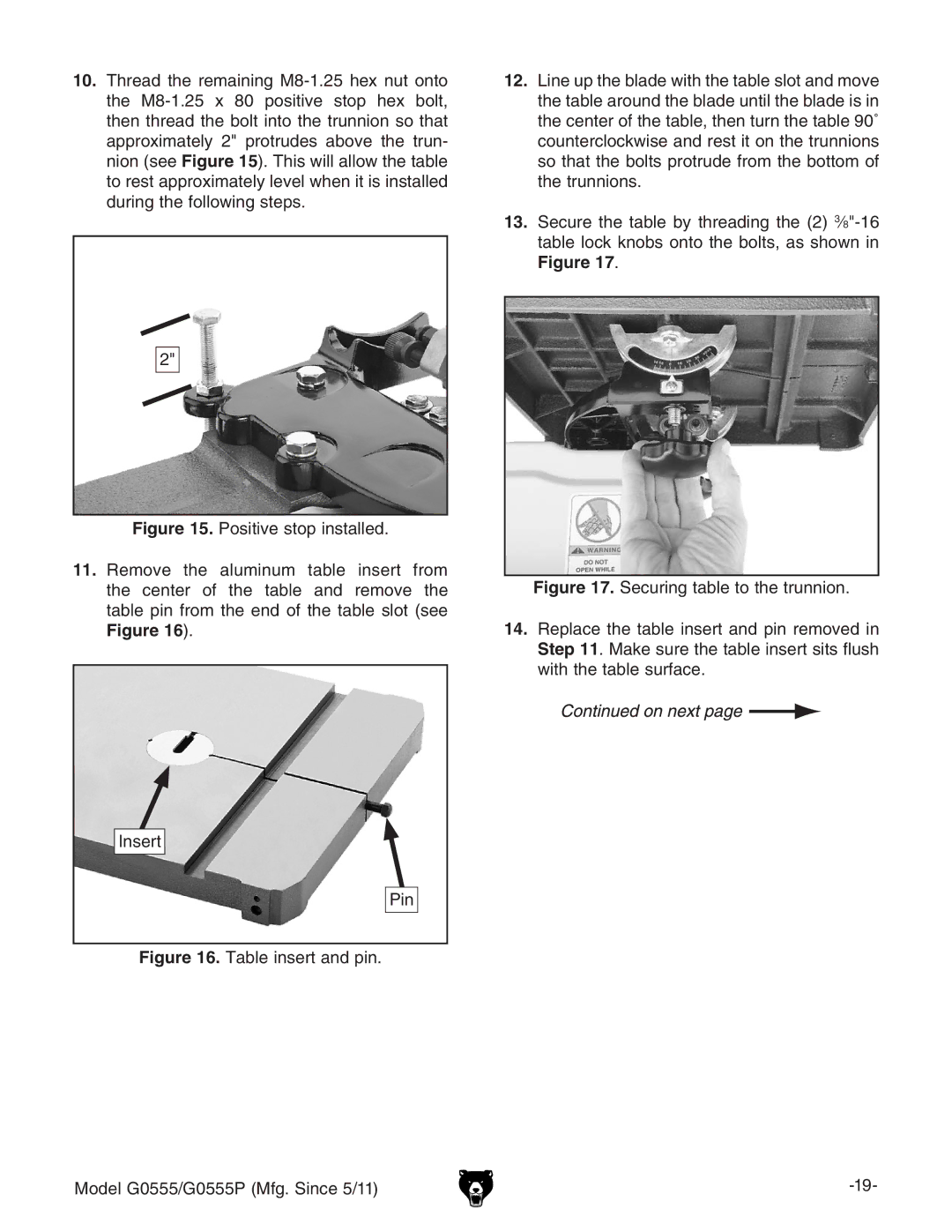 Grizzly G0555 owner manual 