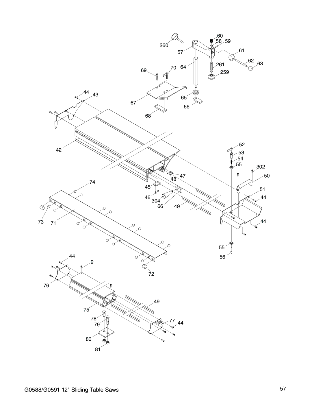 Grizzly instruction manual G0588/G0591 12 Sliding Table Saws 