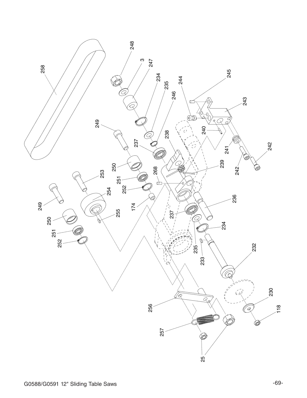 Grizzly instruction manual G0588/G0591 12 Sliding Table Saws 