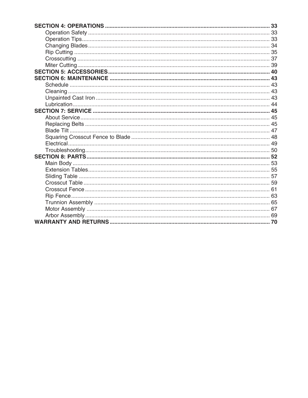 Grizzly G0591, G0588 owner manual Operations 