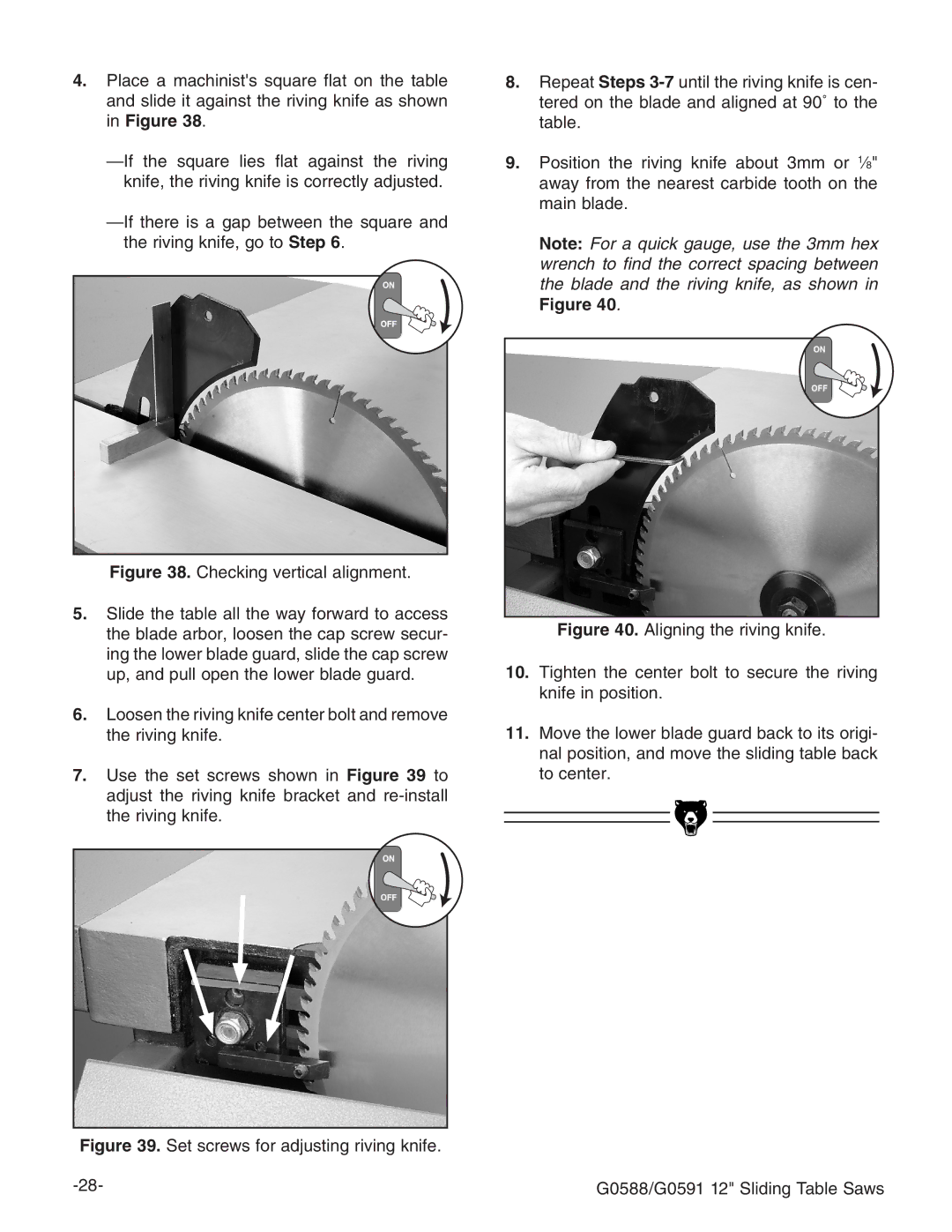 Grizzly G0591, G0588 owner manual 