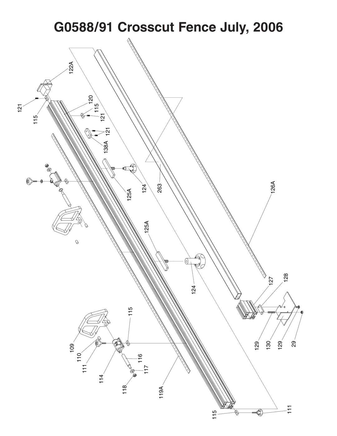 Grizzly G0591 owner manual G0588/91 Crosscut Fence July 