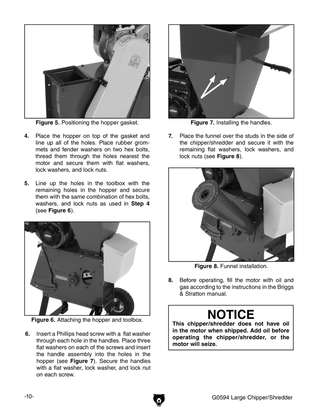 Grizzly owner manual G0594 Large Chipper/Shredder 