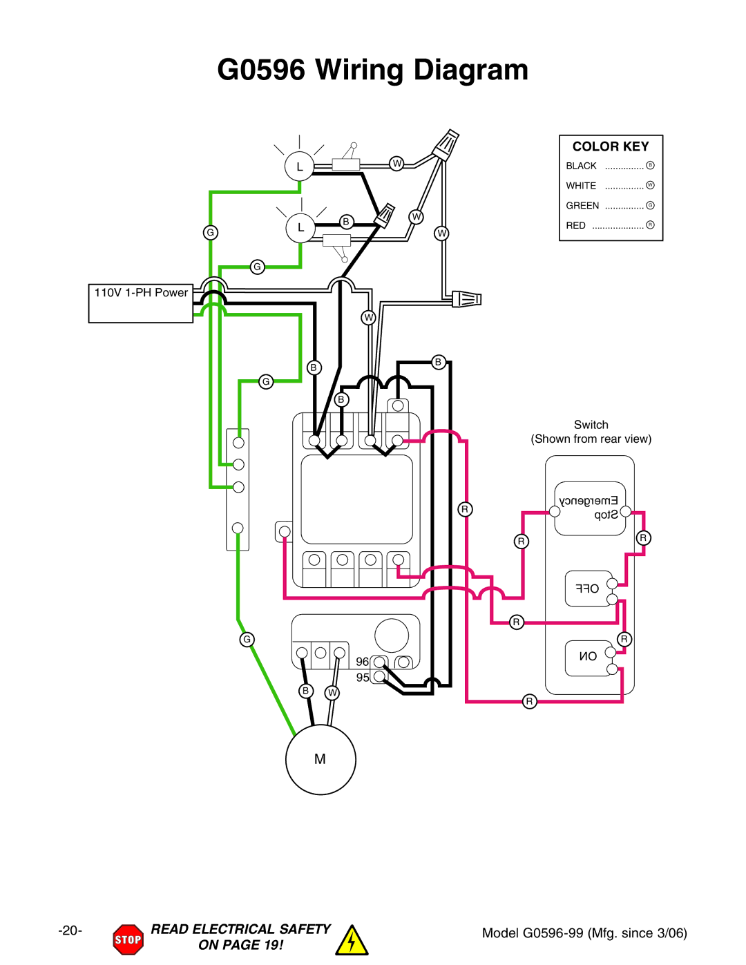 Grizzly G0596-99 owner manual G0596 Wiring Diagram, #/,/2,+%9 