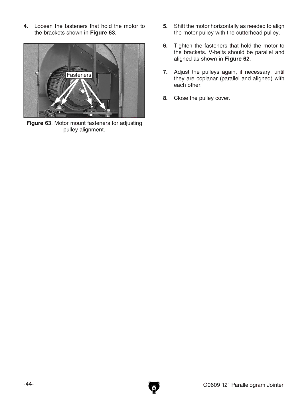 Grizzly G0609 owner manual 