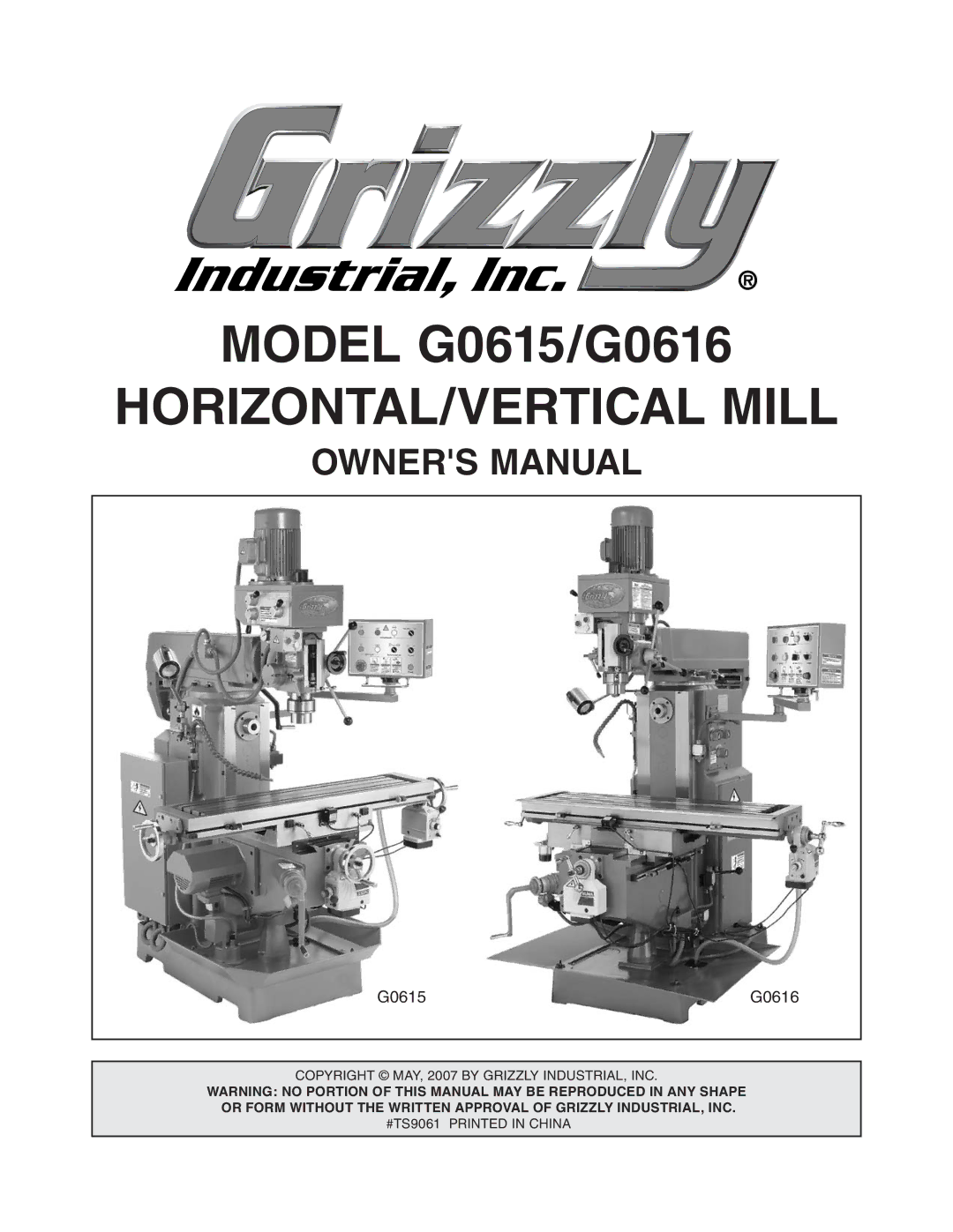 Grizzly G0615/G0616 manual 2g32-!.5, +&+ 