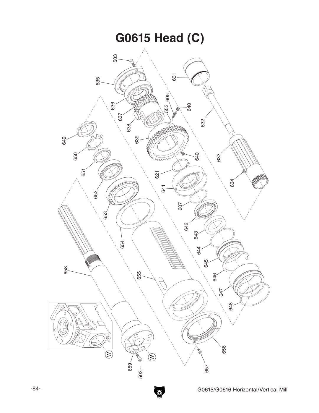 Grizzly G0615/G0616 manual Ead # 