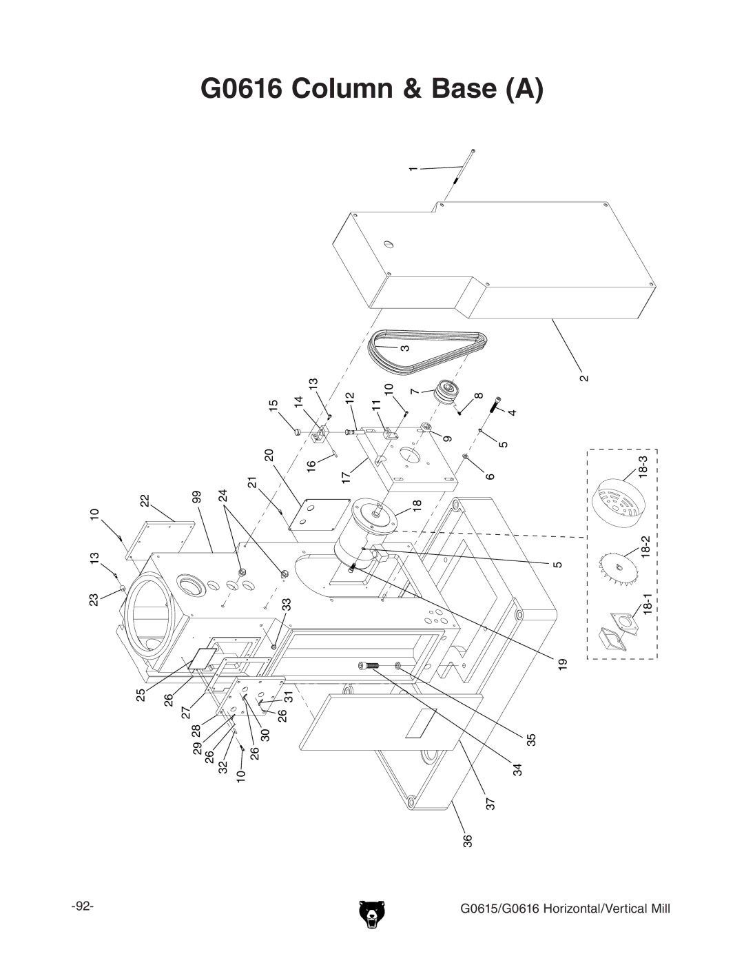 Grizzly G0615/G0616 manual  #Olumn  Ase  