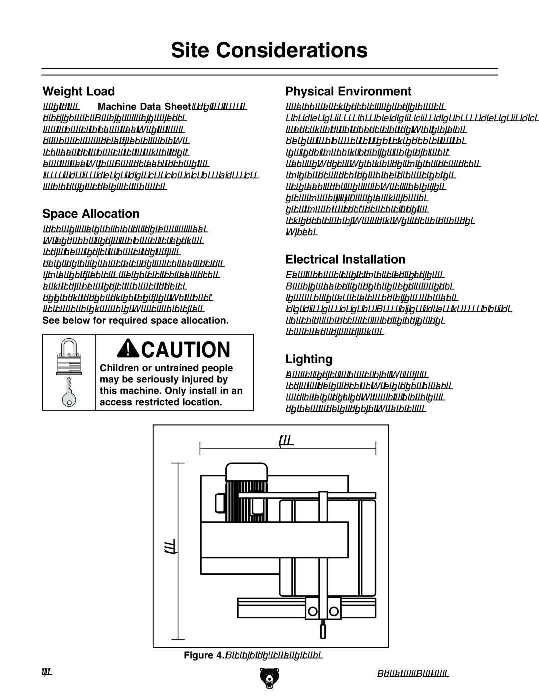 Grizzly G0621X owner manual Site Considerations 