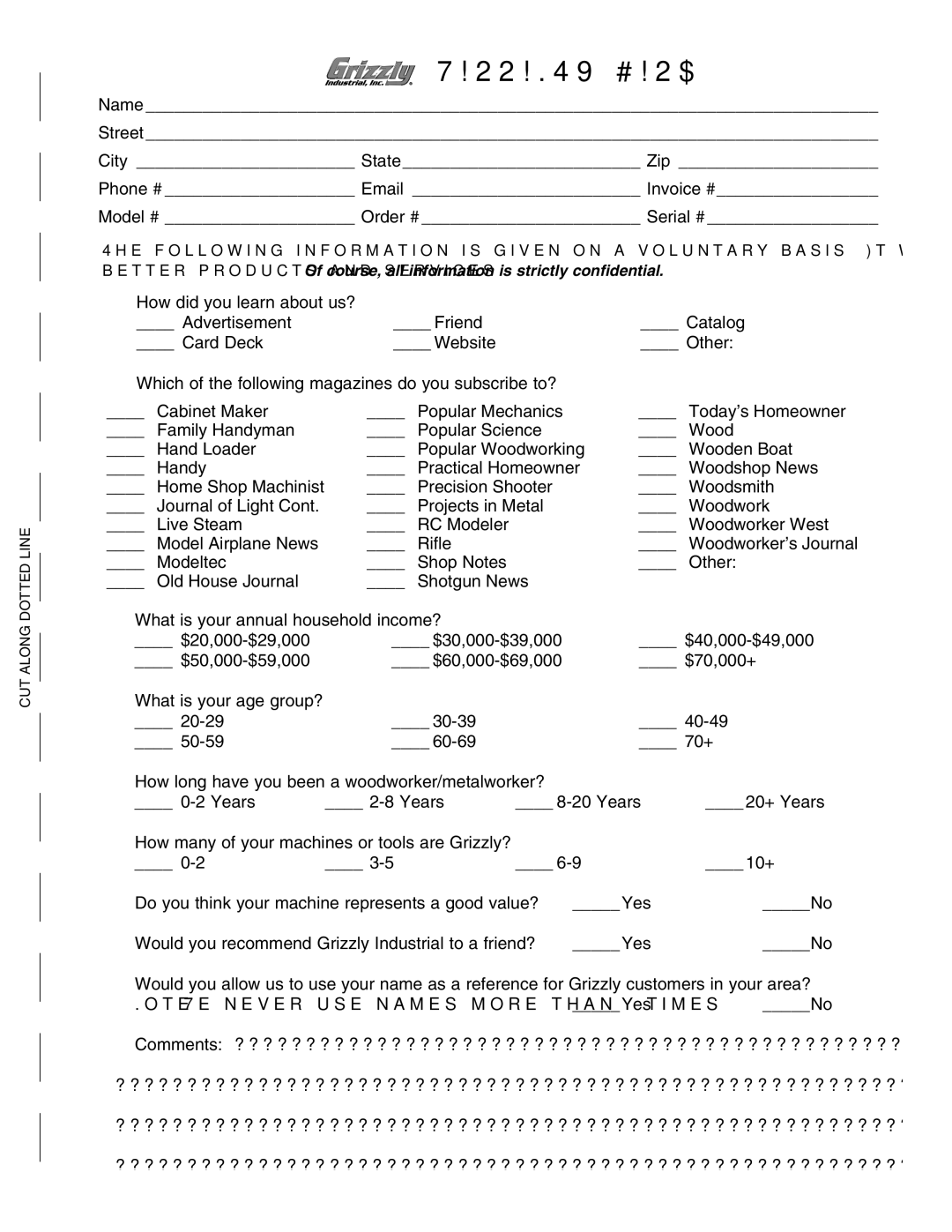 Grizzly G0638, G0637 owner manual 