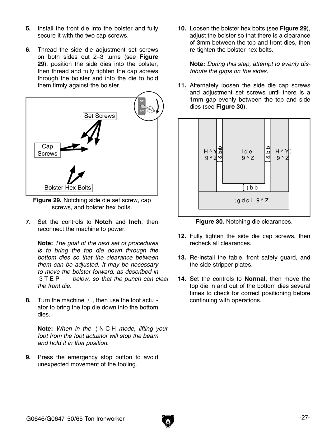 Grizzly G0646, G0647 owner manual 