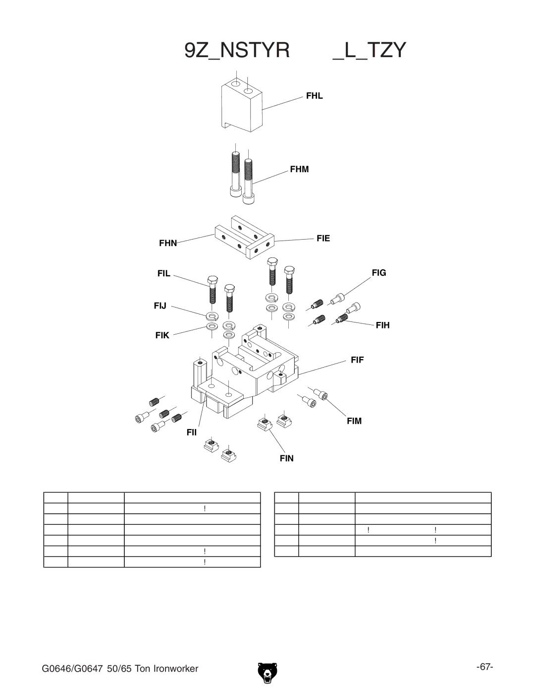 Grizzly G0646, G0647 owner manual Notching Station 