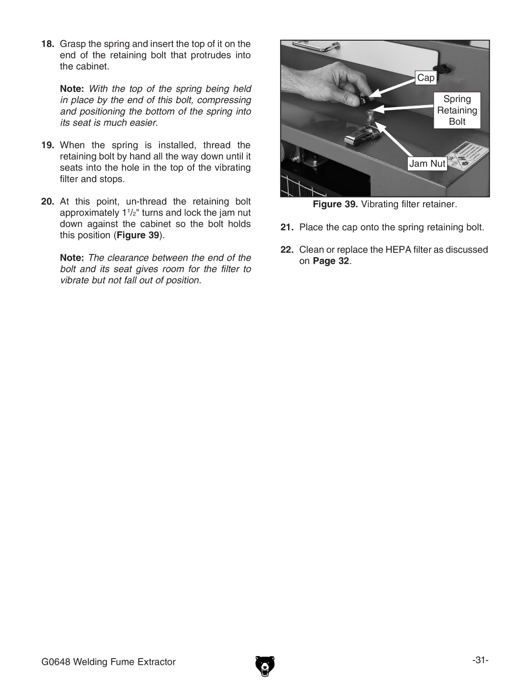 Grizzly G0648 owner manual 