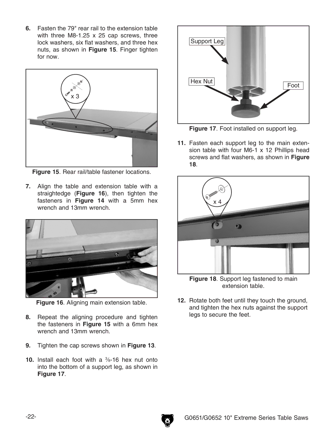 Grizzly G0651, G0652 owner manual 