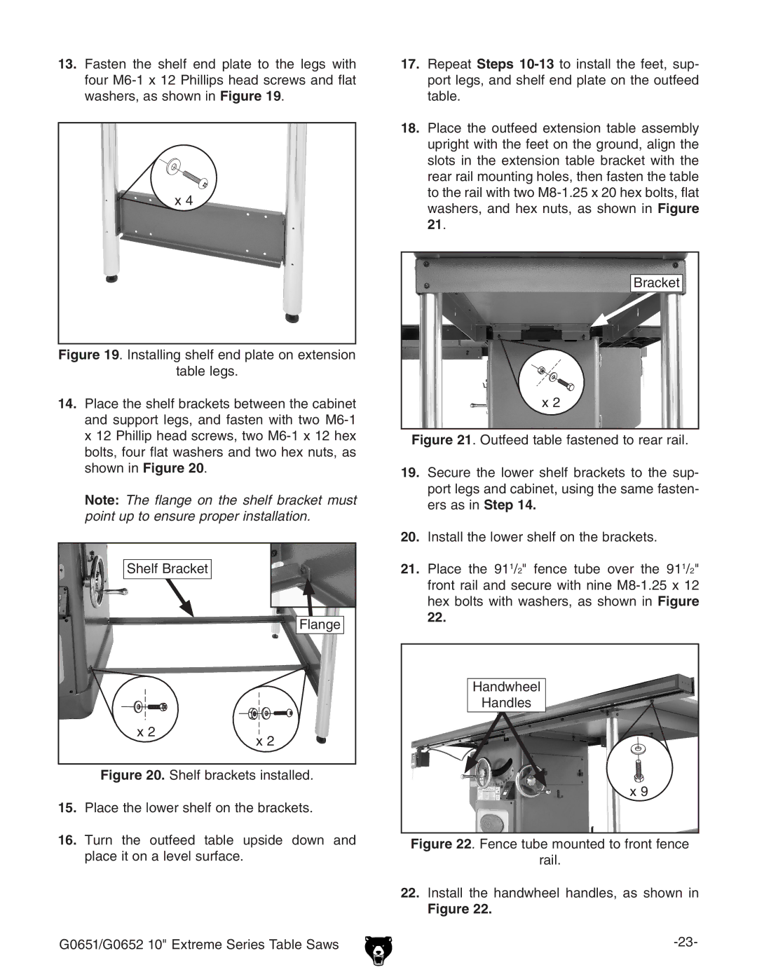 Grizzly G0652, G0651 owner manual 