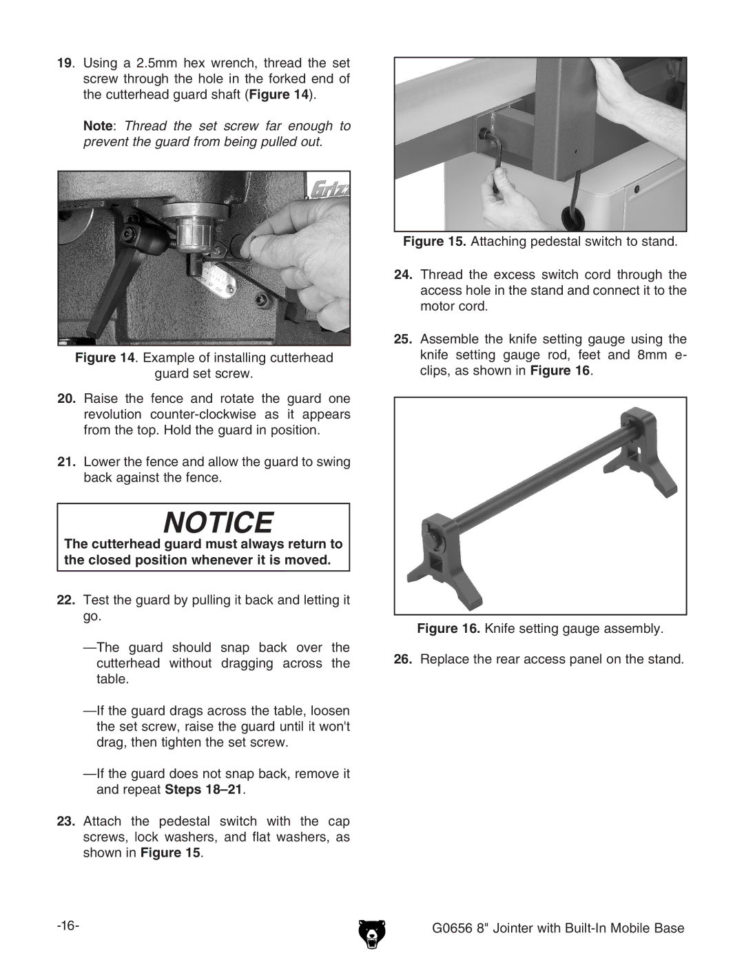 Grizzly G0656 owner manual 