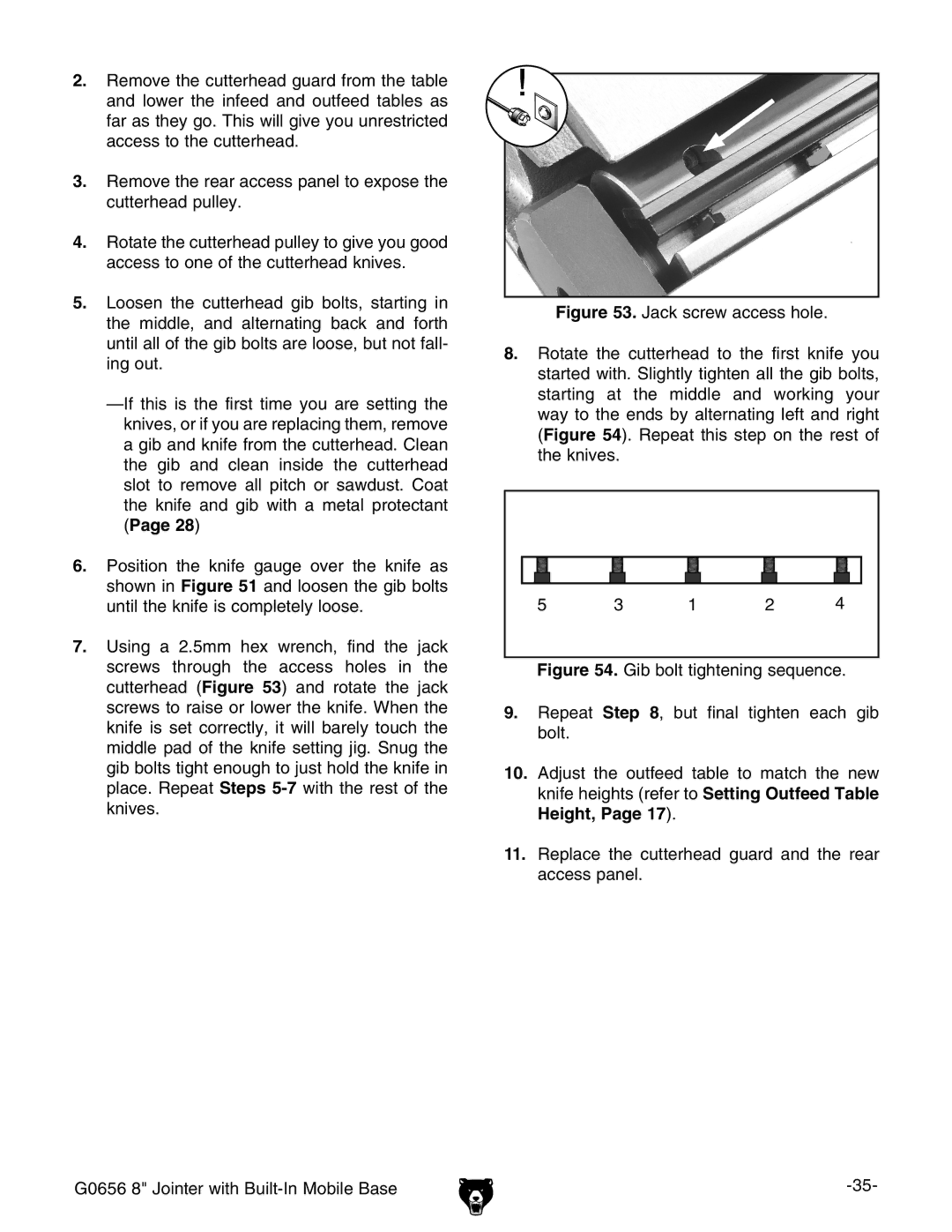 Grizzly G0656 owner manual 