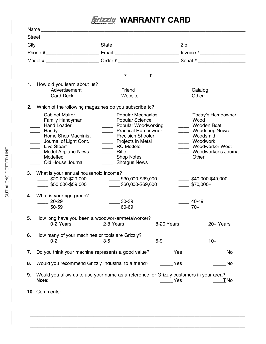 Grizzly G0663 owner manual 