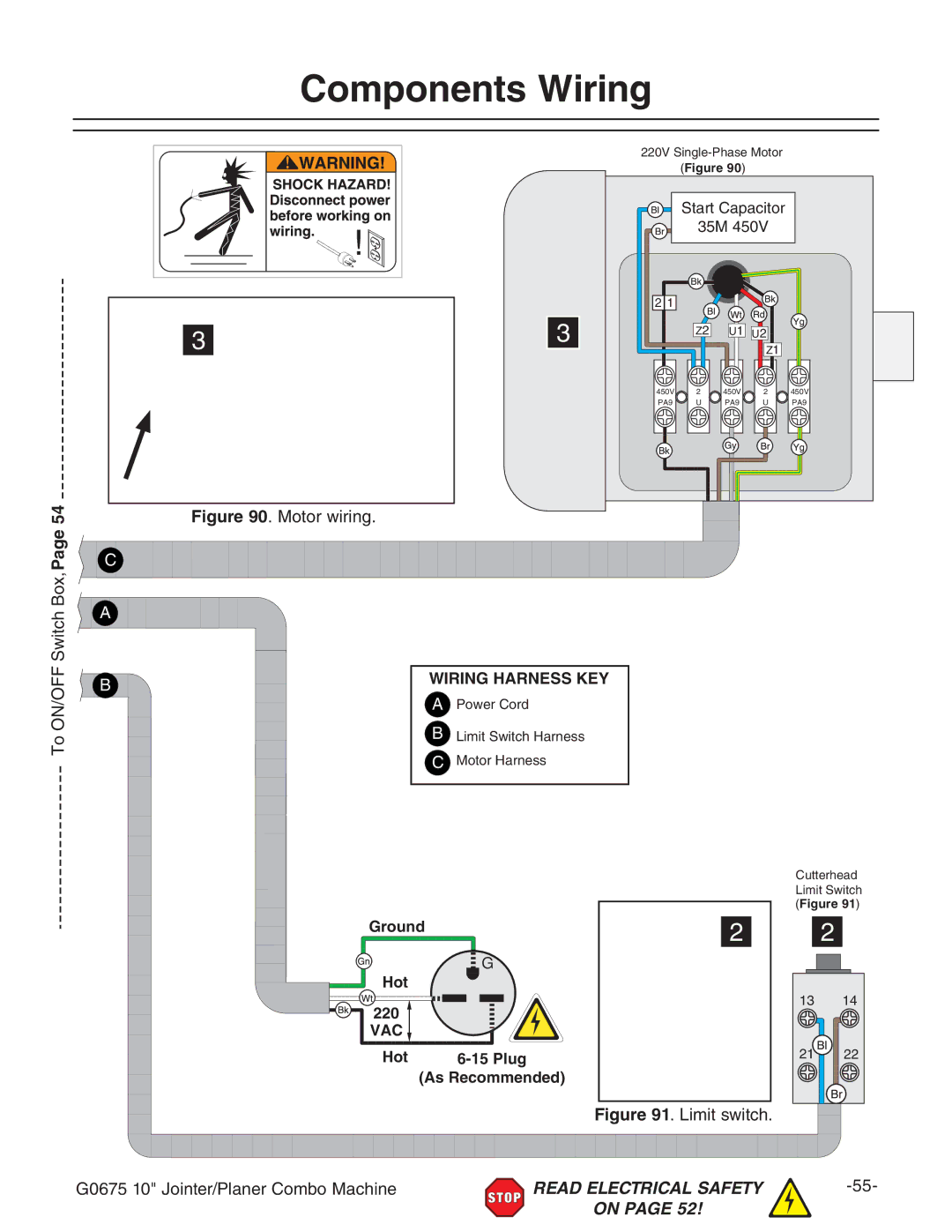 Grizzly G0675 owner manual Components Wiring, #Bdidglgc\# 