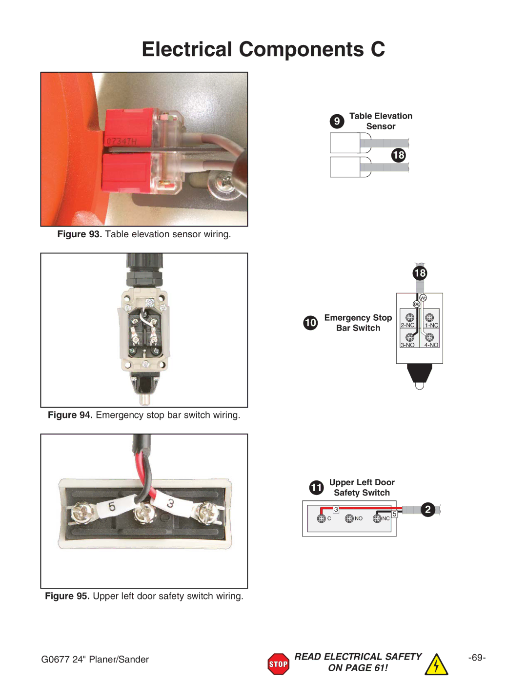 Grizzly G0677 owner manual Electrical Components C, IVWaZZaZkVidchZchdglgc\# 