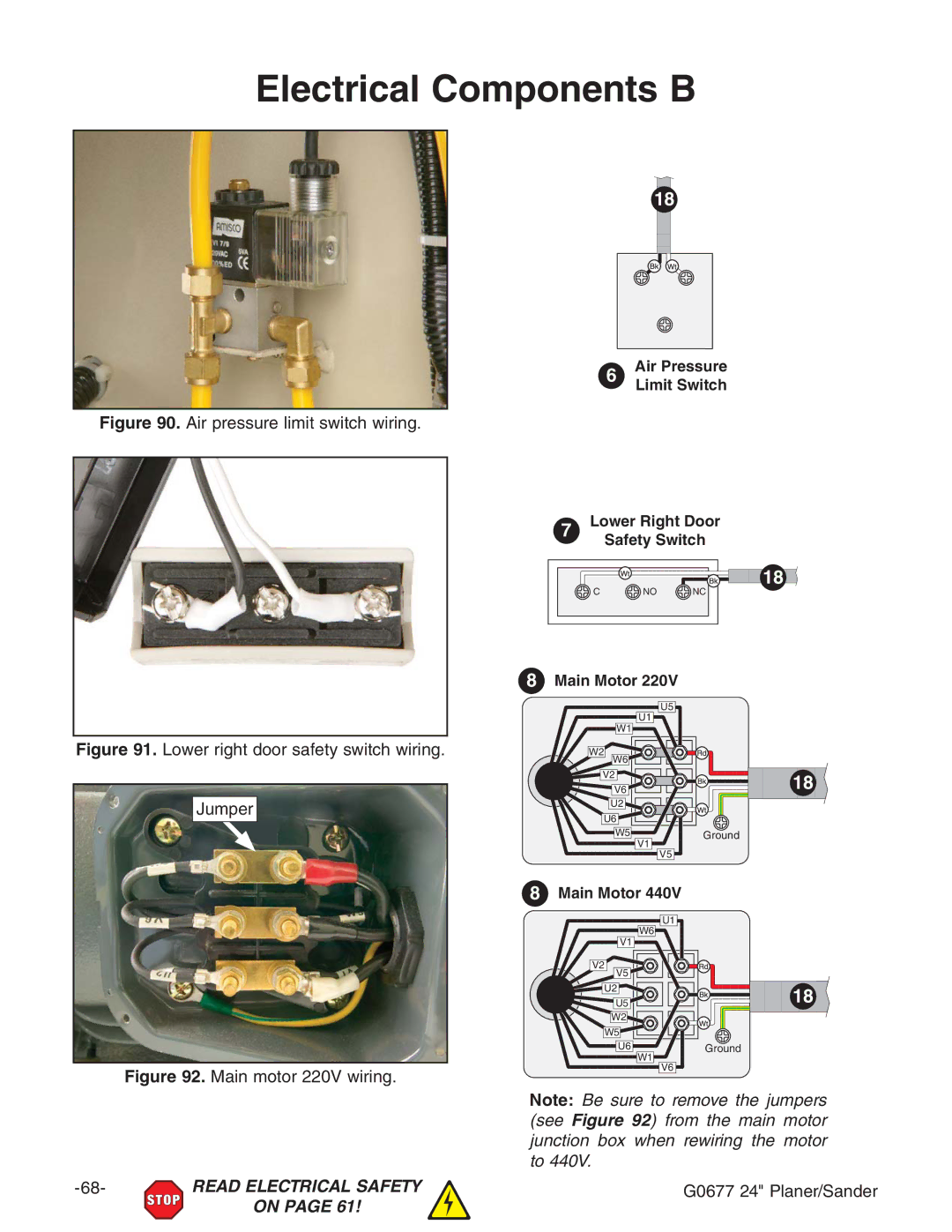 Grizzly G0677 owner manual Electrical Components B, 6gegZhhjgZabihliXlgc\# 