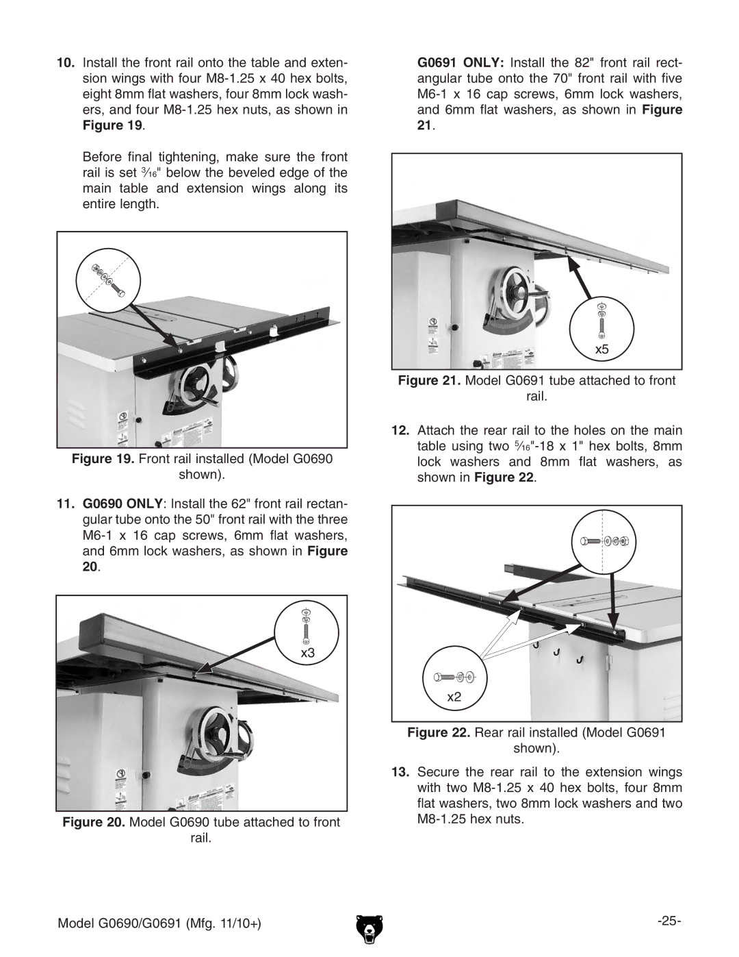 Grizzly G0690, G0691 owner manual 