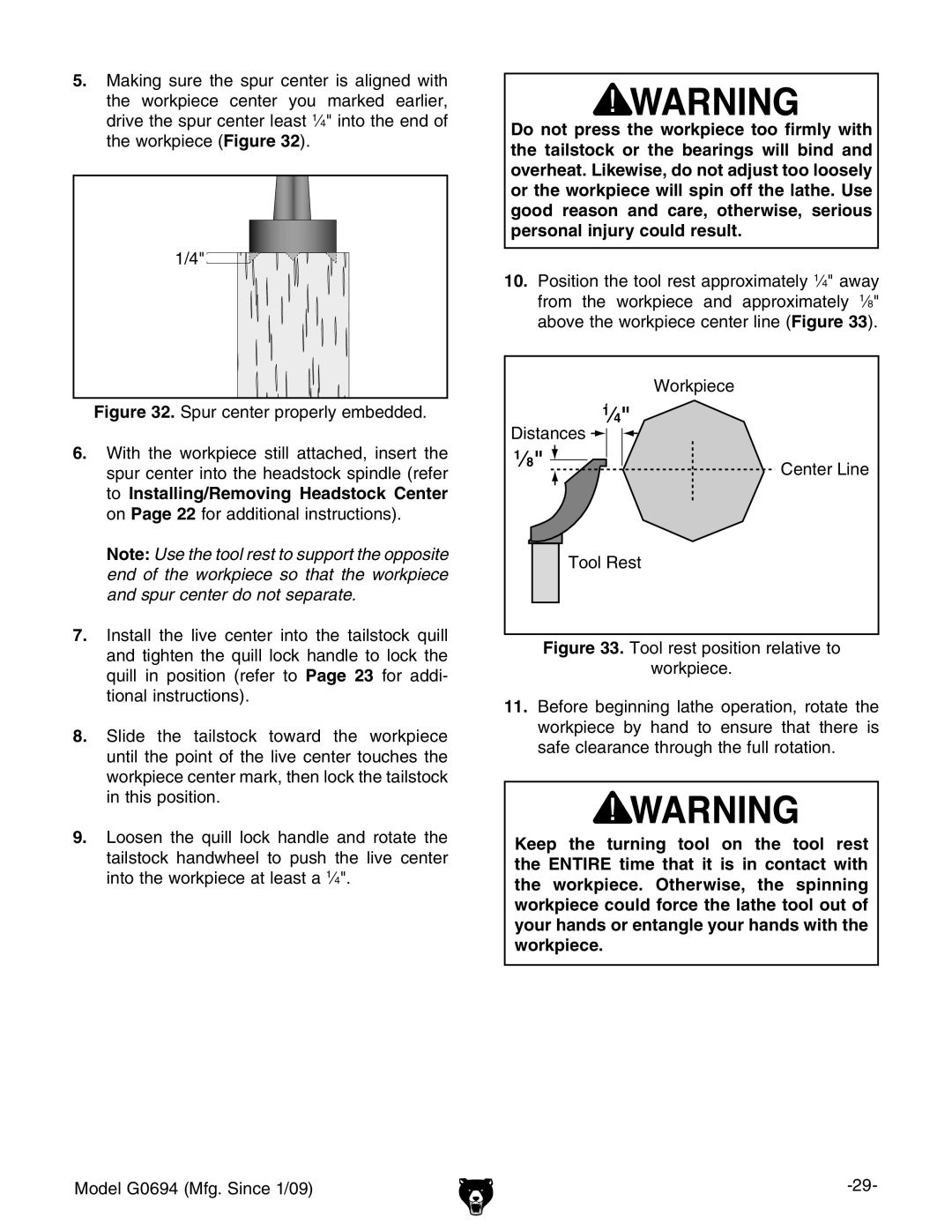 Grizzly G0694 owner manual 