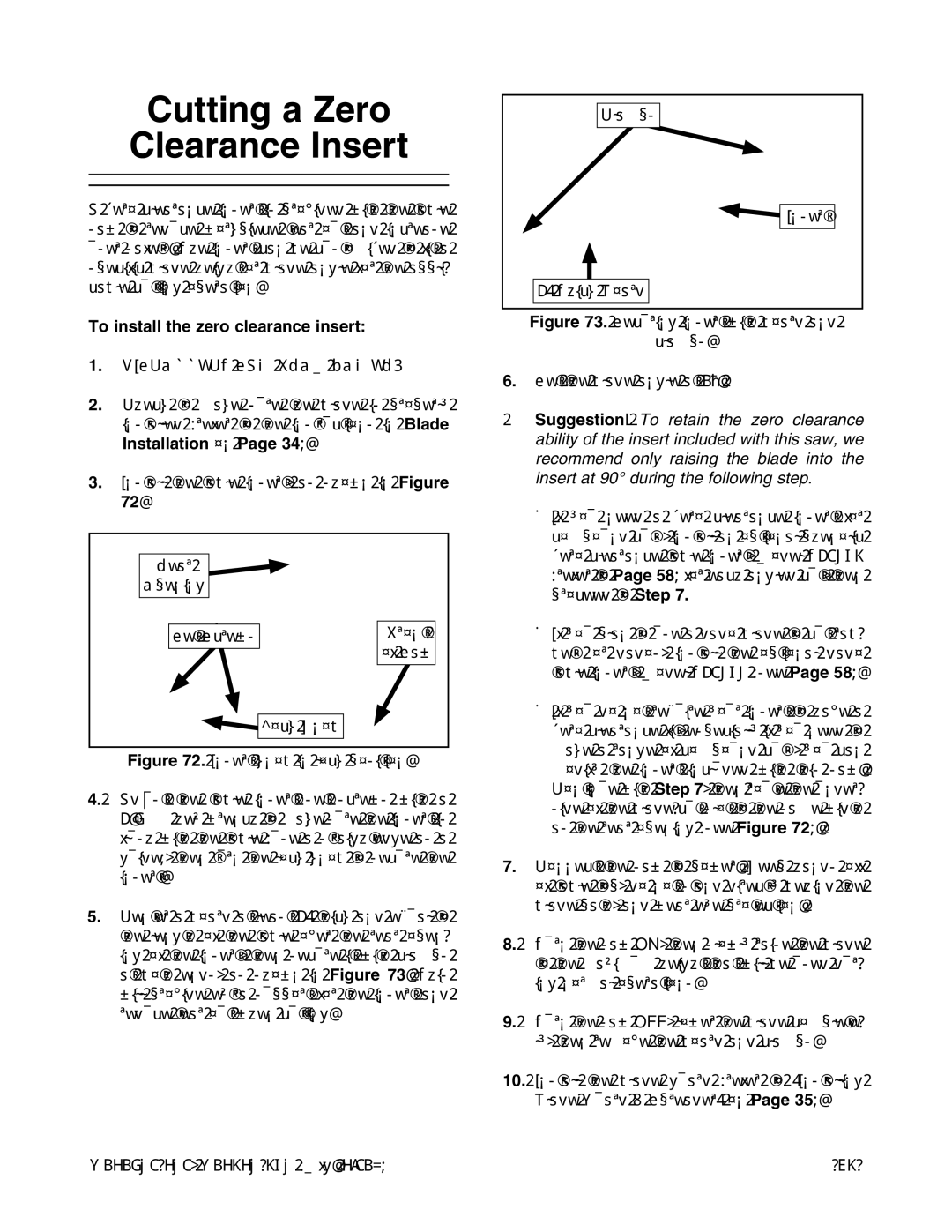 Grizzly G0697X, G0696X, G0606X1, G0605X1 owner manual Cutting a Zero Clearance Insert, To install the zero clearance insert 