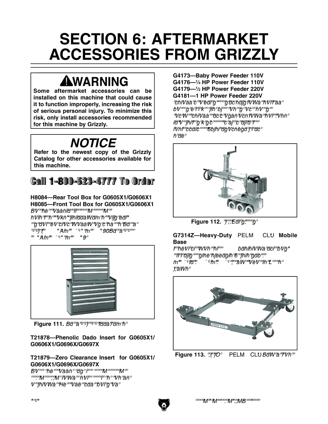 Grizzly G0696X, G0697X, G0606X1, G0605X1 owner manual Aftermarket Accessories from Grizzly, BdYZa=-%-!=-%-*Idda7dmZh# 