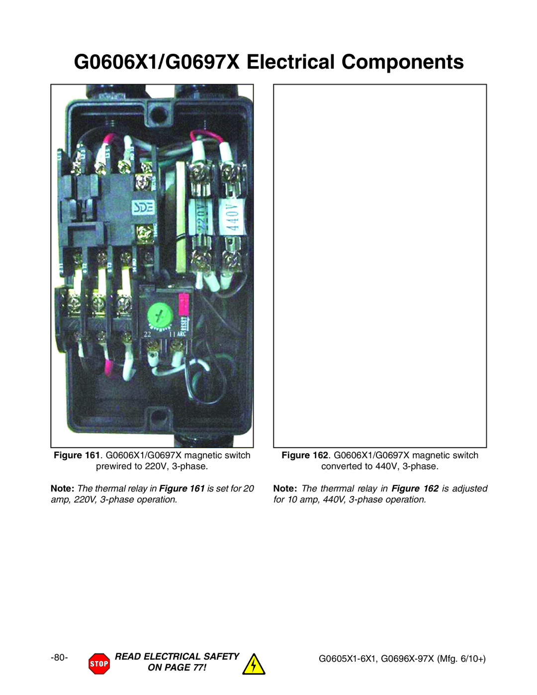 Grizzly G0696X, G0605X1 G0606X1/G0697X Electrical Components, #%+%+M&$%+.,MbV\cZiXhliX XdckZgiZYid%K!eVhZ# 