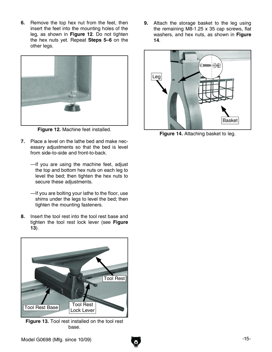 Grizzly G0698 owner manual 13# 