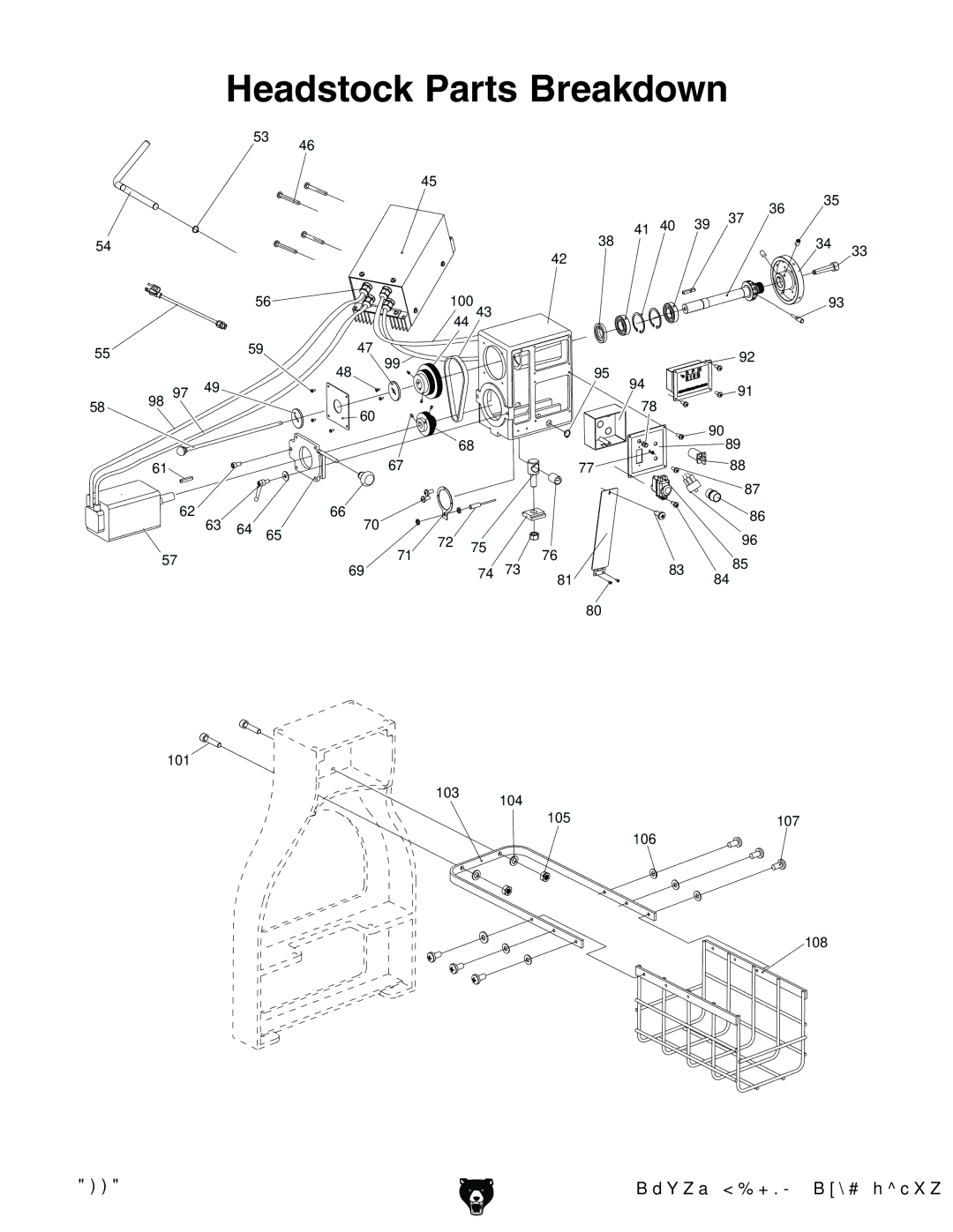 Grizzly G0698 owner manual Headstock Parts Breakdown 