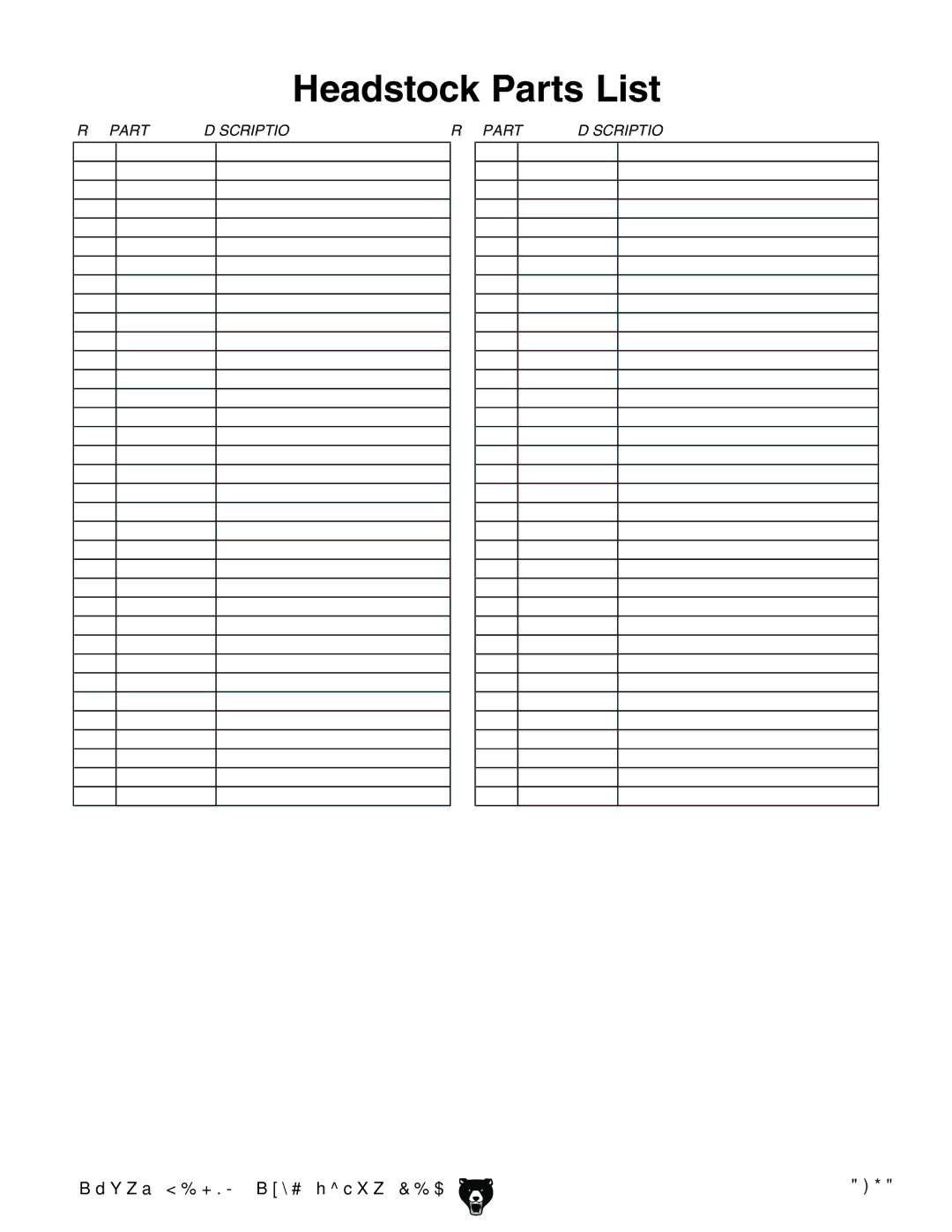 Grizzly G0698 owner manual Headstock Parts List 