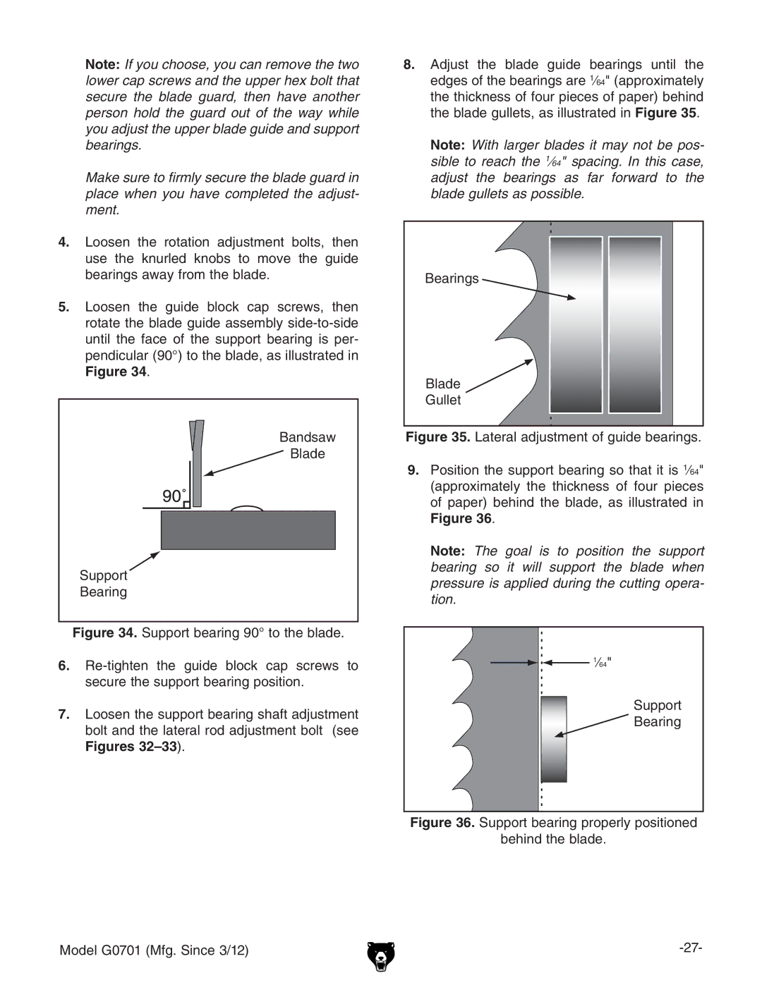 Grizzly G0701 owner manual 7VcYhVl 7aVYZ Hjeedgi 7ZVgc,  AddhZciZhjeedgiWZVgc\hViVYjhibZci, 7ZVgc\h 7aVYZ jaaZi 