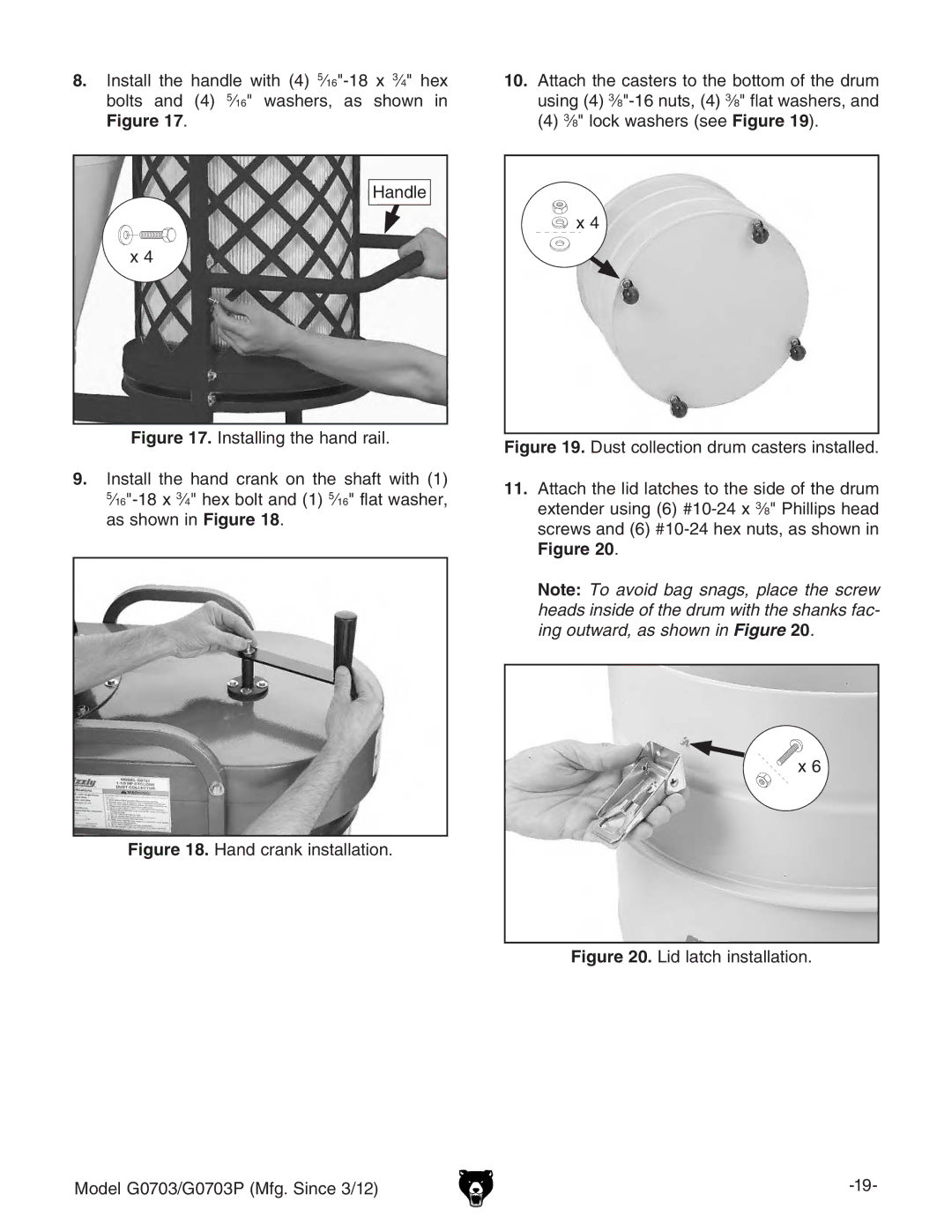 Grizzly G0703 owner manual =VcYaZ, chiVaac\iZVcYgVa# 