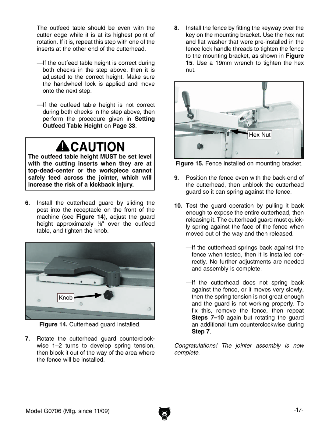 Grizzly G0706 owner manual @cdW, =ZmCji 