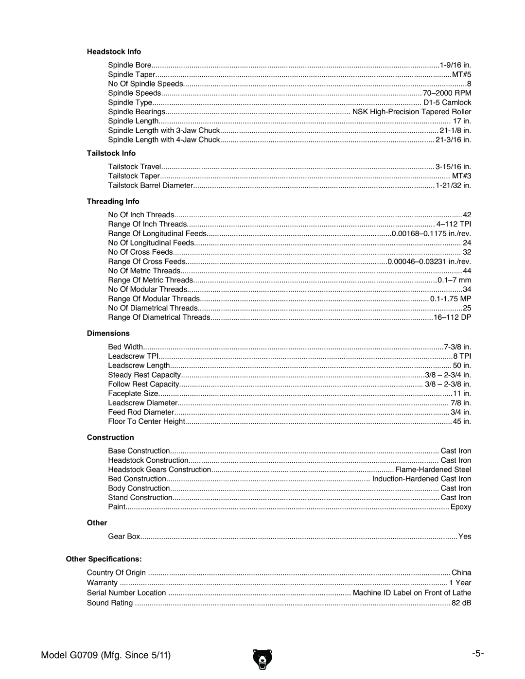 Grizzly G0709 owner manual IVahidX`cd 