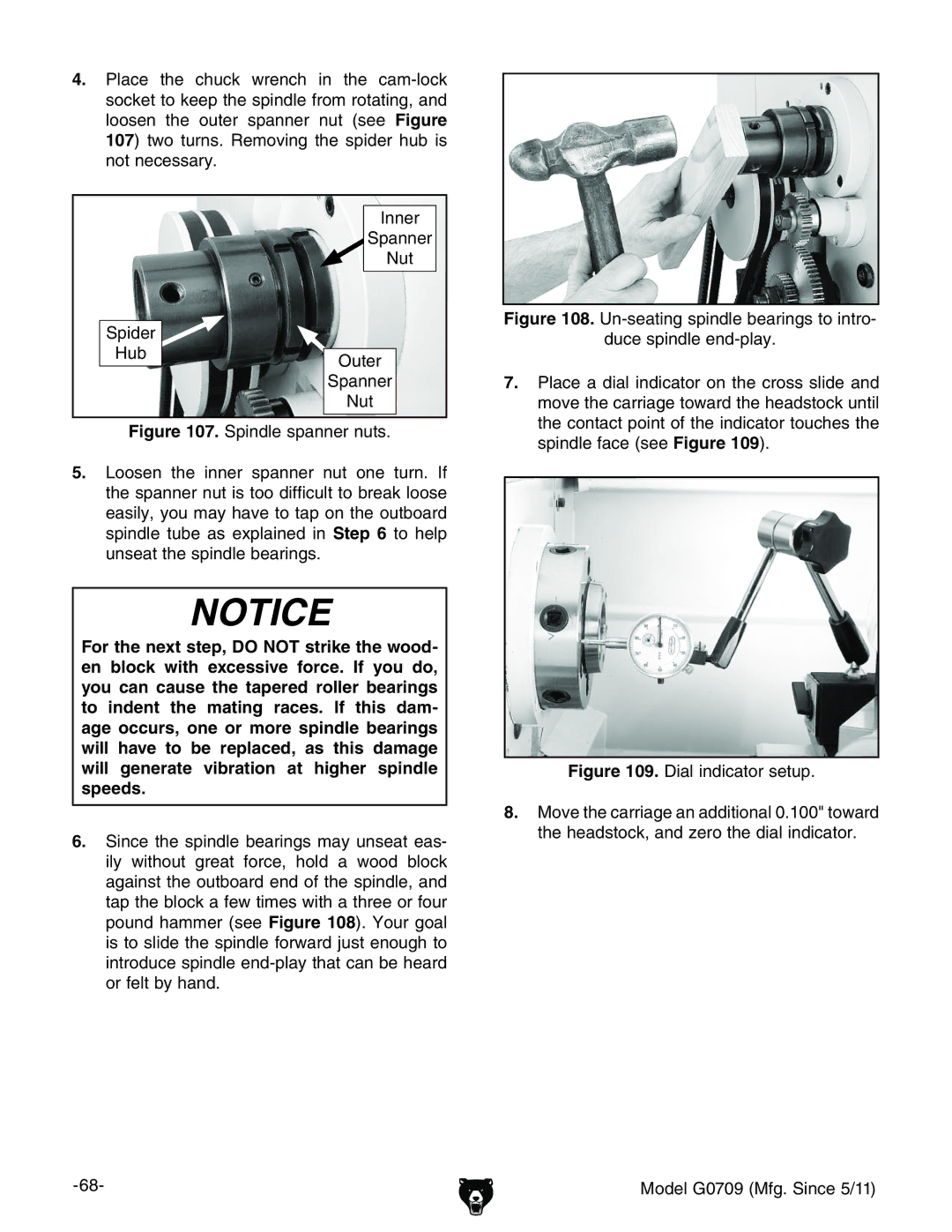 Grizzly G0709 owner manual 