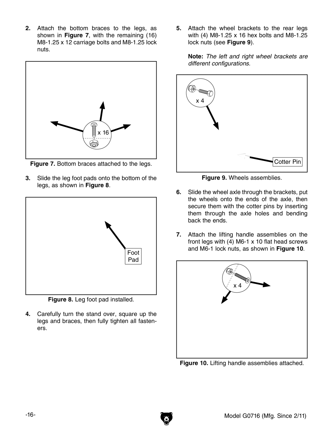 Grizzly G0716 owner manual 