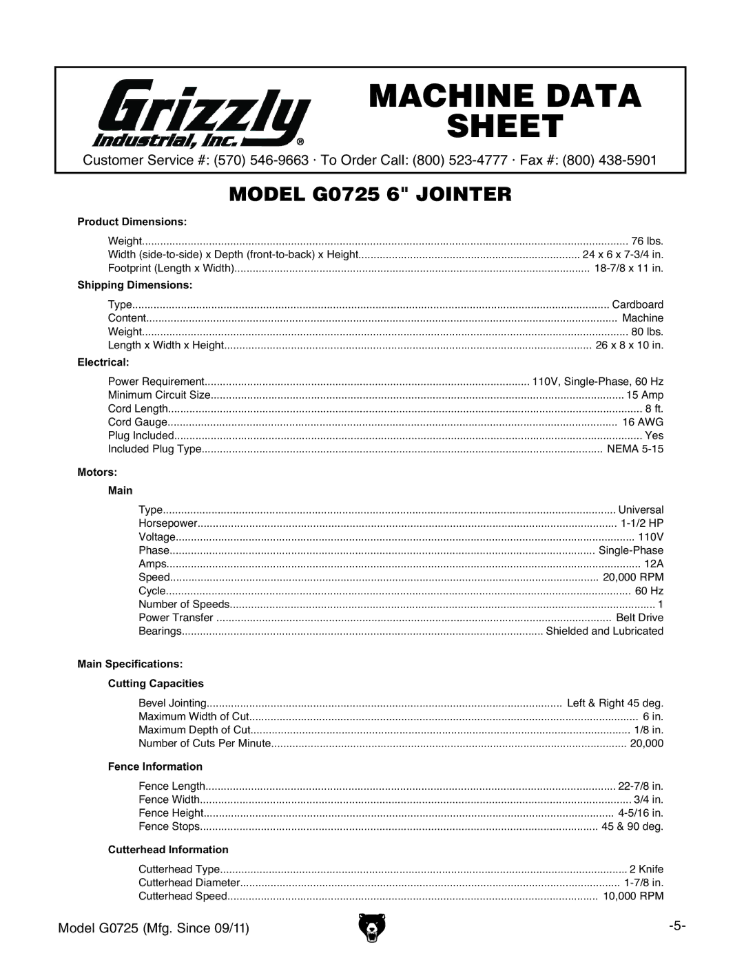 Grizzly G0725 owner manual Heec\9bZchdch 