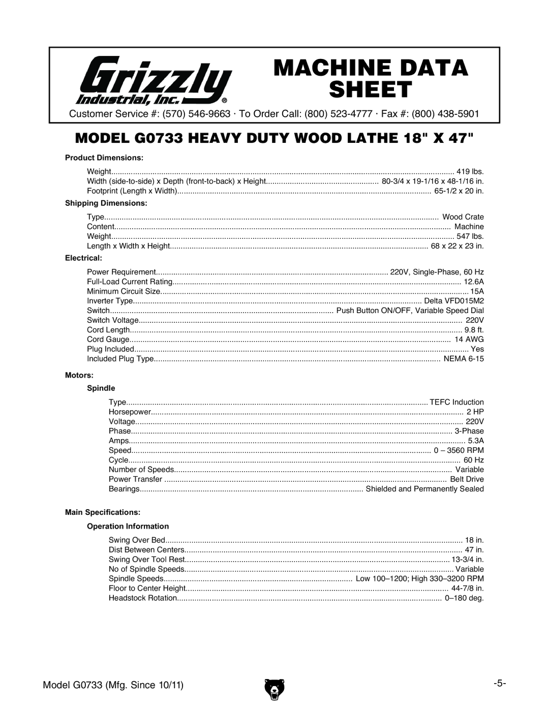 Grizzly G0733 owner manual Heec\9bZchdch 