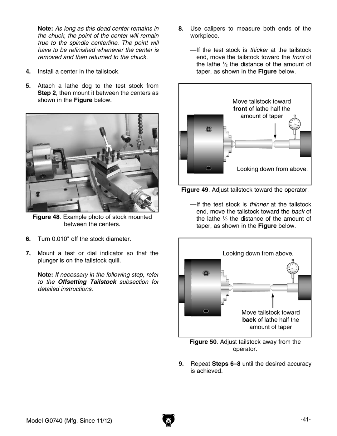 Grizzly G0740 owner manual 