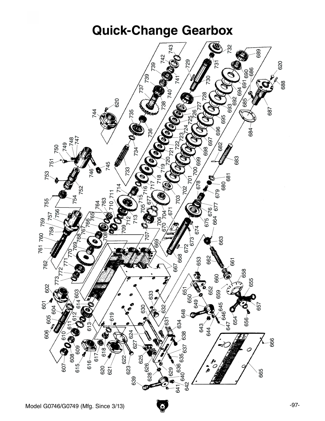 Grizzly g0749, g0746 owner manual Change 