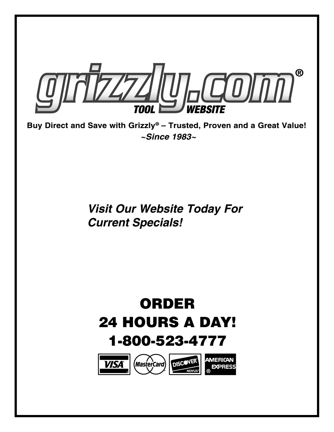 Grizzly G0747 and G0748 owner manual 