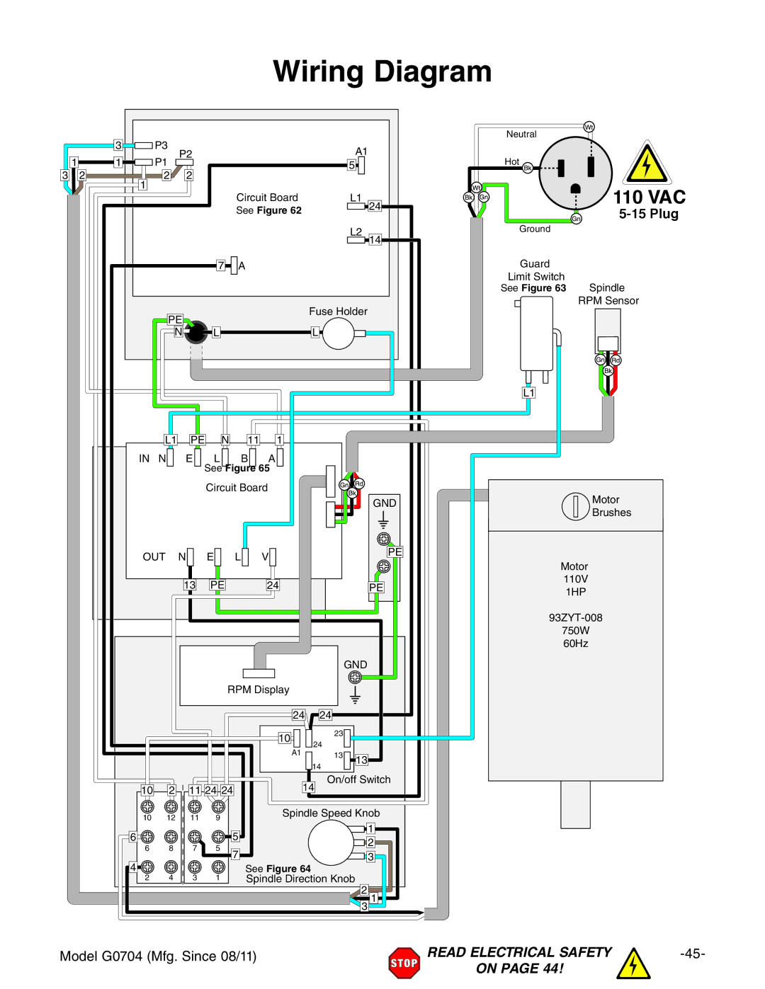 Grizzly G0759 owner manual Wiring Diagram 