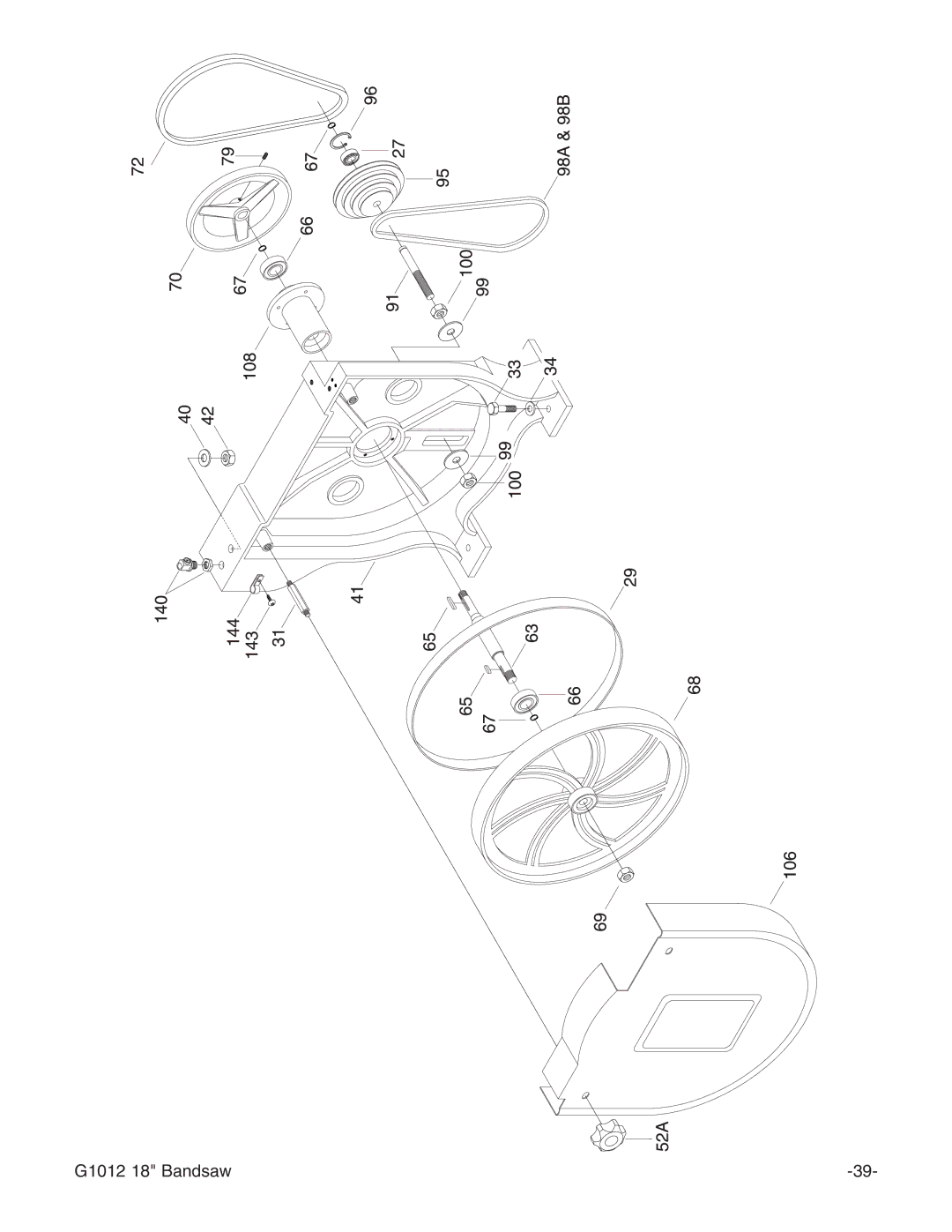 Grizzly instruction manual G1012 18 Bandsaw 