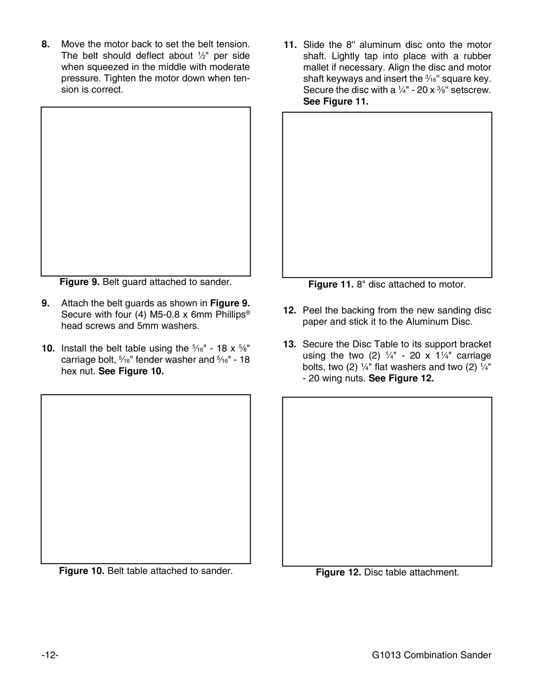 Grizzly G1013 instruction manual See Figure 