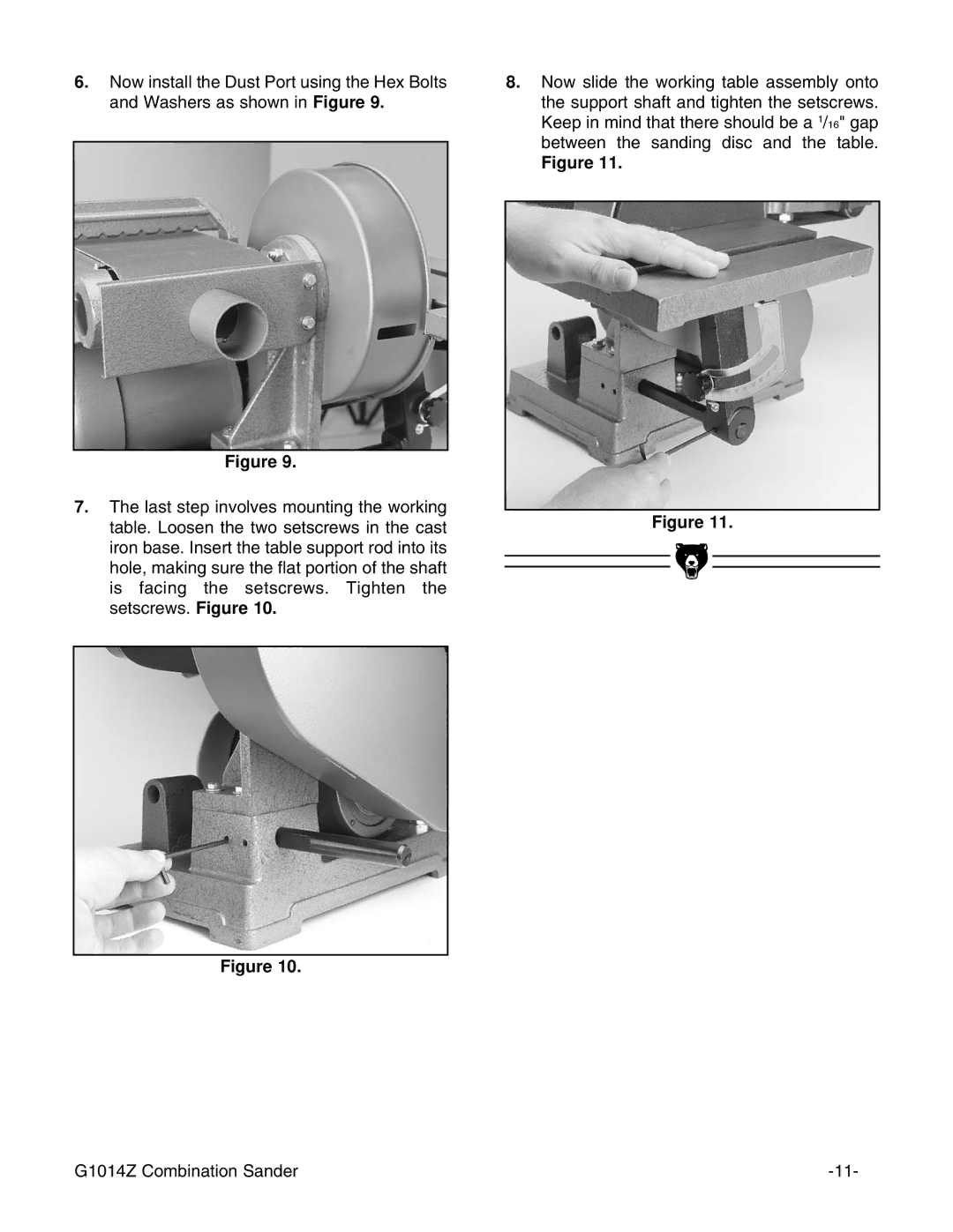 Grizzly G1014Z instruction manual 