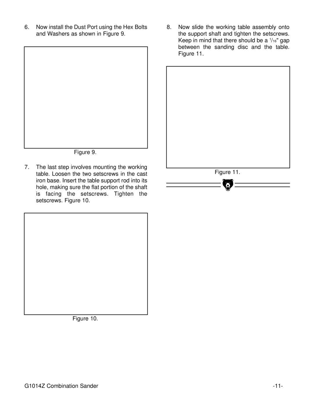 Grizzly G1014ZX owner manual 