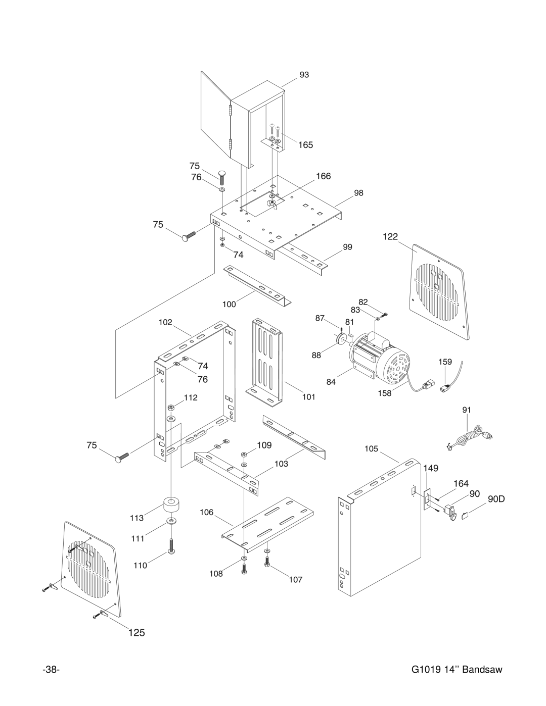 Grizzly instruction manual G1019 14 Bandsaw 